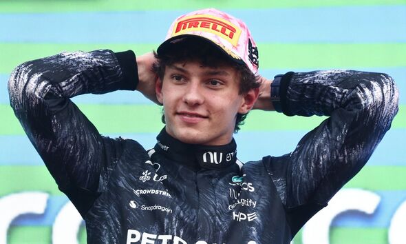 Kimi Antonelli after securing victory at the Miami Grand Prix