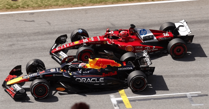 Charles Leclerc and Max Verstappen pace comparison during Monaco practice