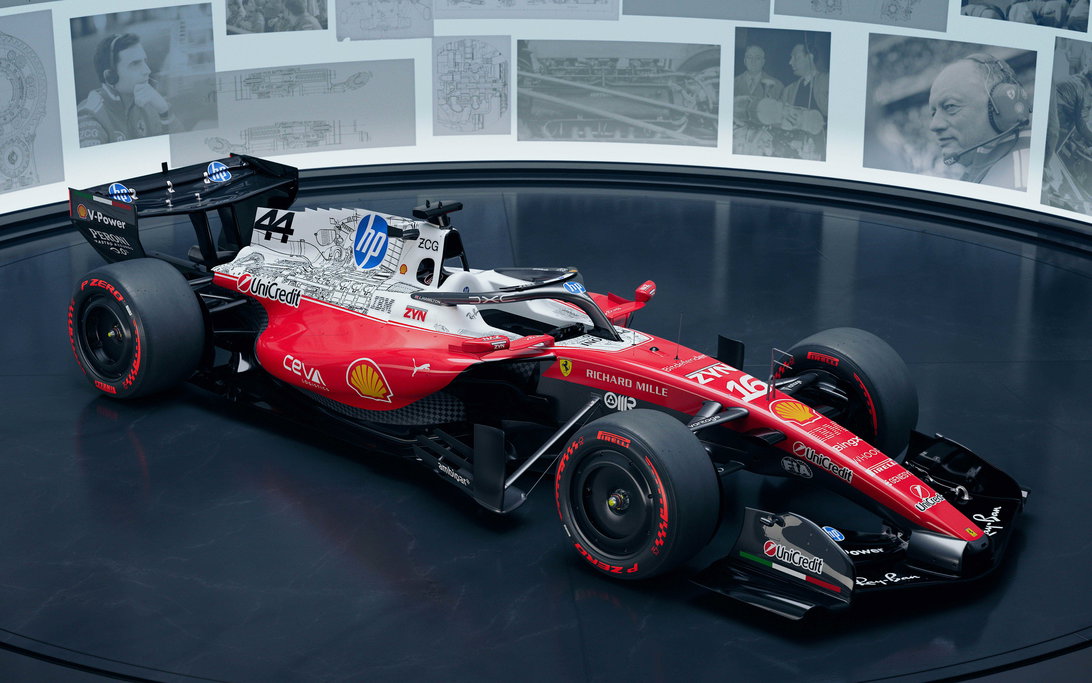 ferrari unveil fresh f1 livery in special one off blueprint Ferrari Launch Stunning New F1 Livery in Unique Blueprint Design