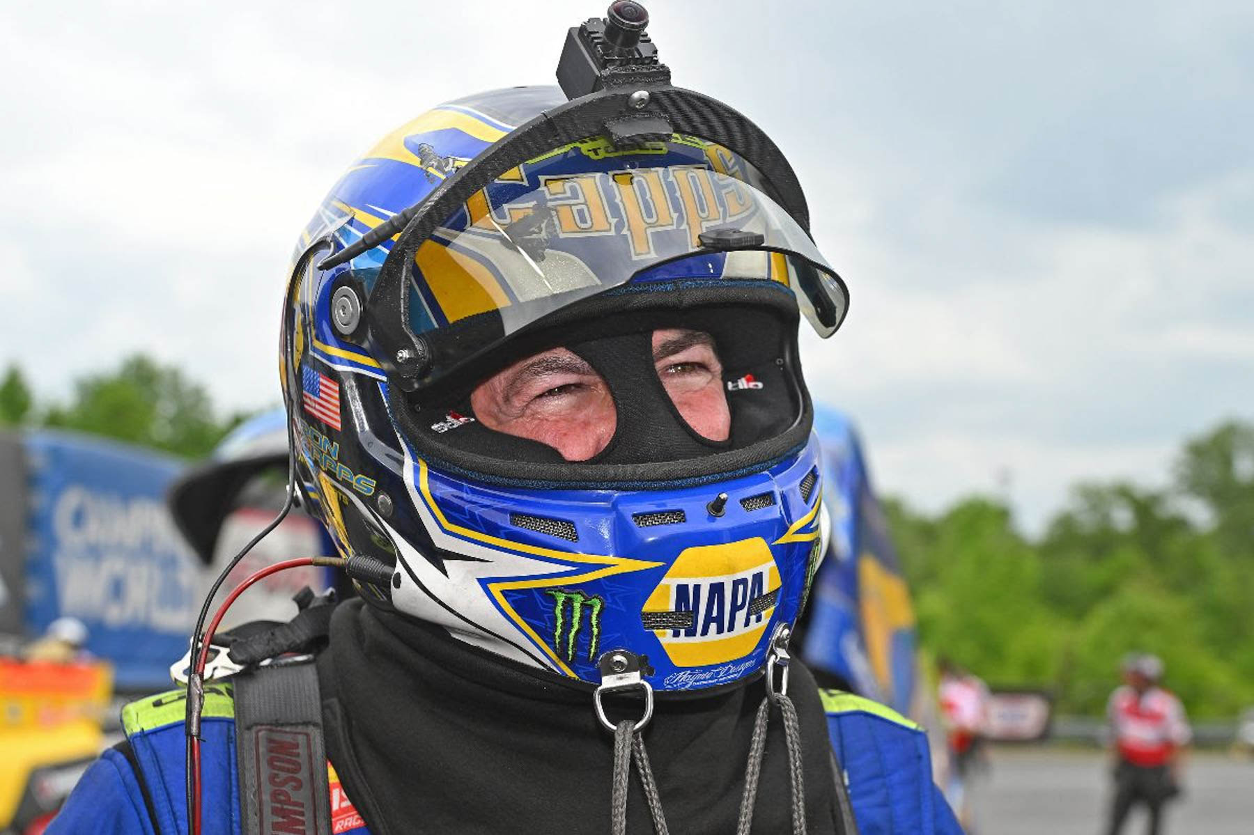 ron capps and maddi gordon ready for potomac nationals Ron Capps Extends Funny Car Points Lead with Strong Semifinal at NHRA Potomac
