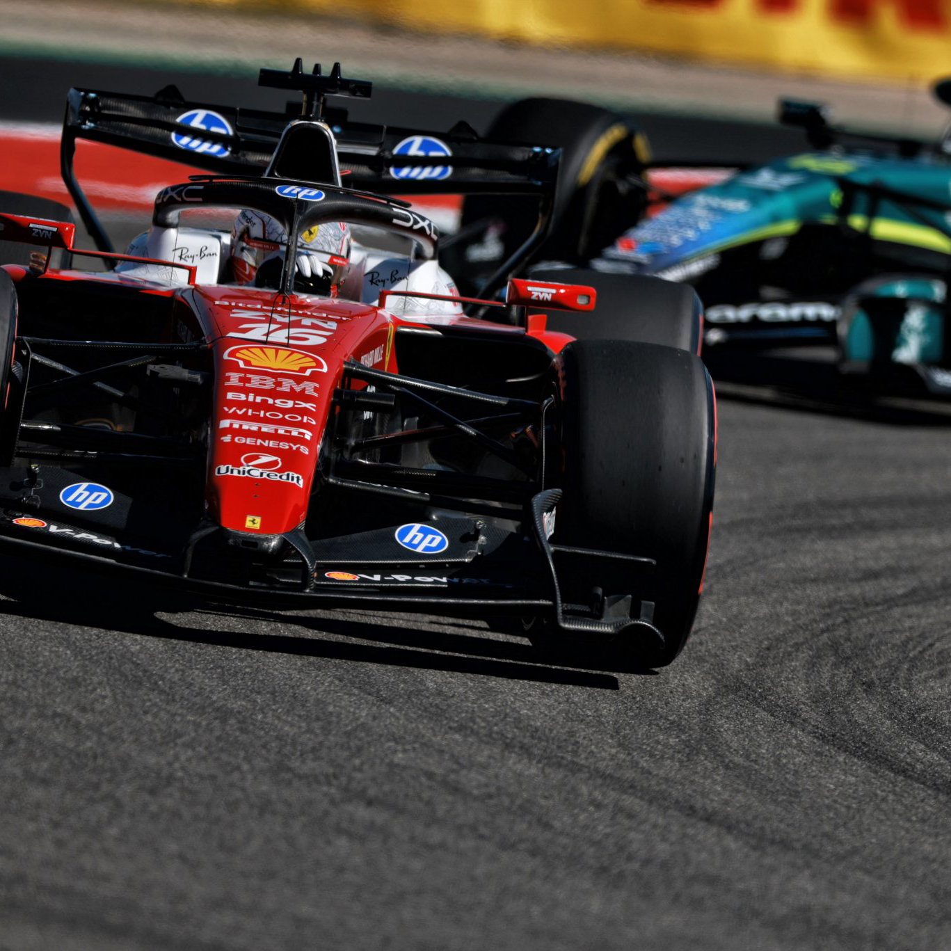 charles leclerc edges kimi antonelli in second f1 us gp practice Kimi Antonelli Crashes Mercedes Road Car on US GP Fence Captured