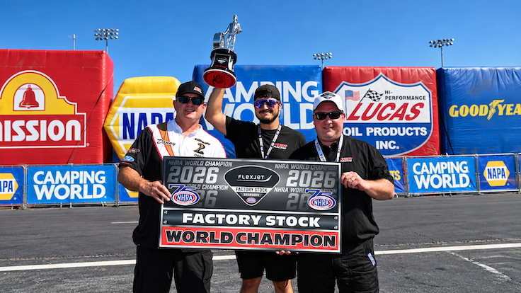 Jonathan Allegrucci Clinches Flexjet NHRA Factory Stock Showdown Title