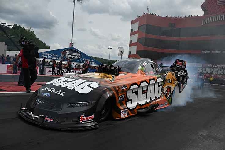 Top Fuel and Funny Car action at the Super Grip NHRA Thunder Valley Nationals