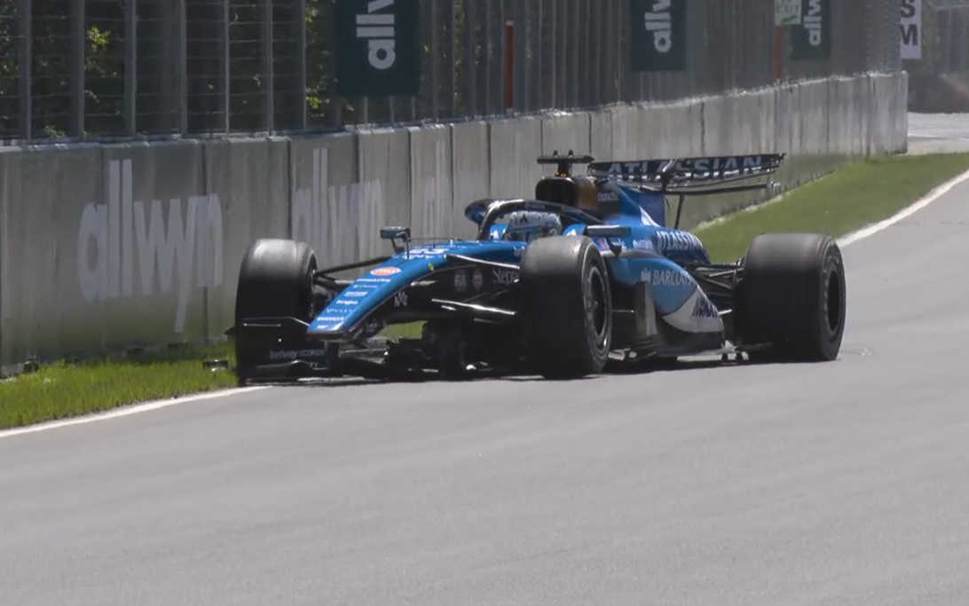 alex albon suffers canadian gp practice crash after killing a Alex Albon Crashes in Canadian GP Practice After Hitting Marmot