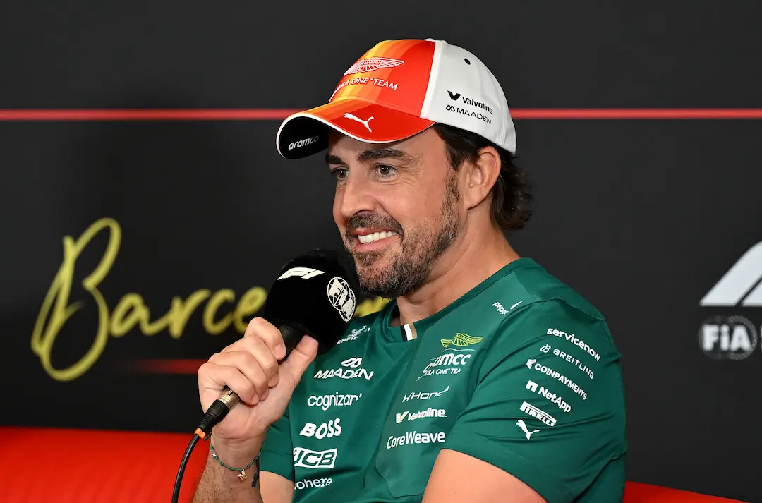 Fernando Alonso during media day ahead of the Spanish Grand Prix in Barcelona