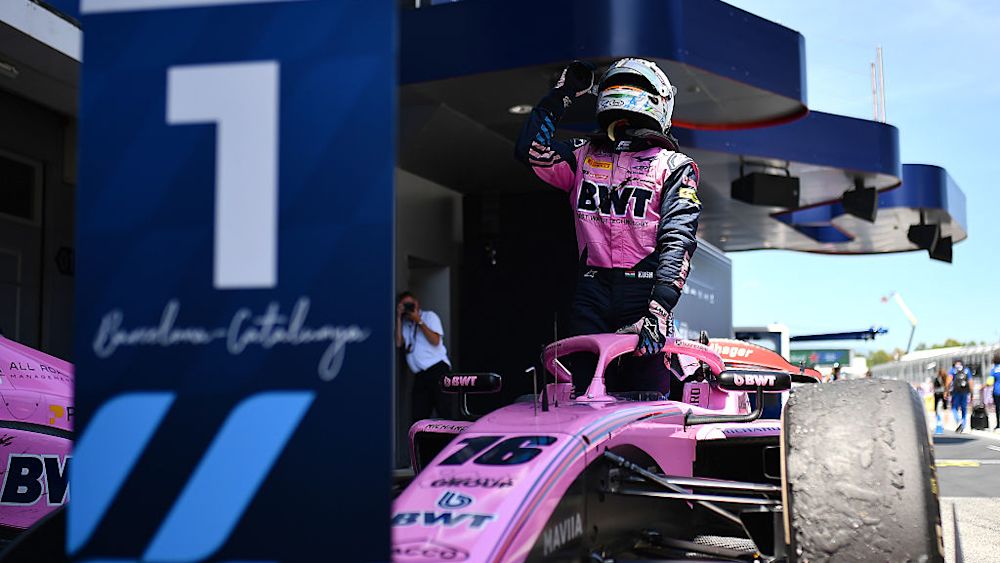 Kush Maini leads the FIA Formula 2 Sprint Race in Barcelona