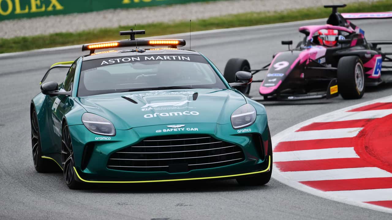 Illustrative image of an F1 Safety Car at speed, highlighting visibility and positioning demands