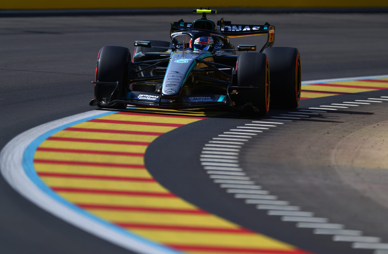 wolff jokes how antonelli causes grey hair despite track limits Toto Wolff Jokes About Kimi Antonelli’s ‘Little Cushion’ Moment