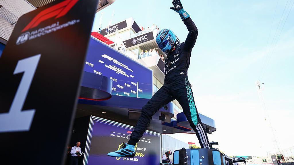 George Russell leads a tightly bunched qualifying order at Barcelona-Catalunya