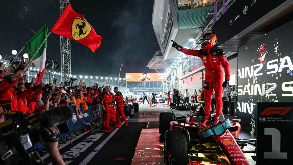 ferraris sainz wins singapore gp as red bull winning streak ends How Max Verstappen and Ferrari Seized the Unexpected Twist in Singapore
