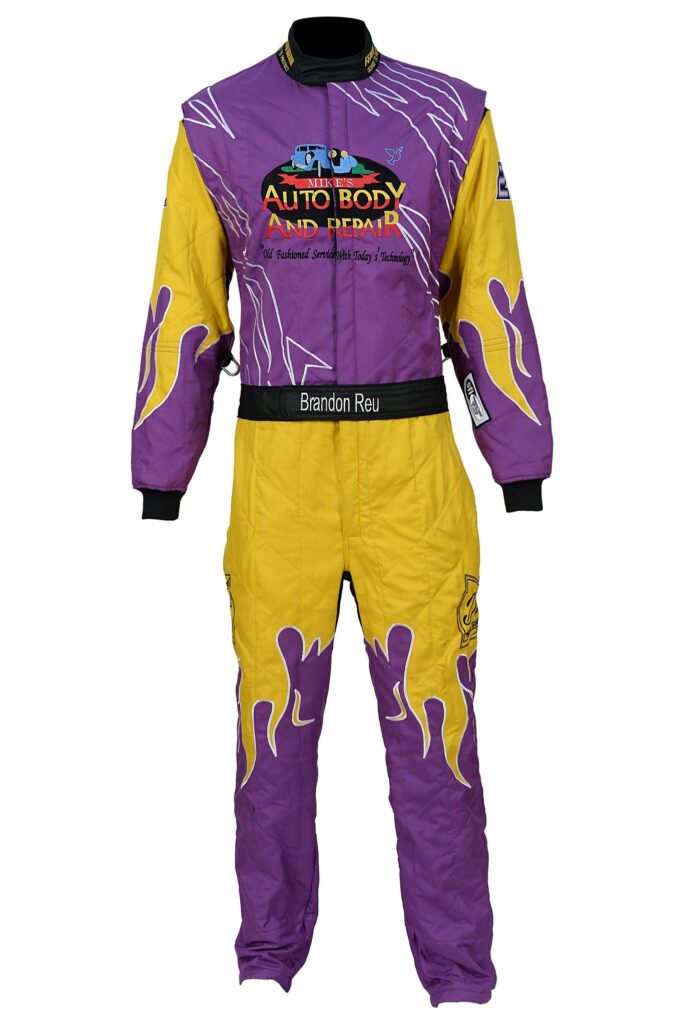 Single Layer Nomex ® Sfi 3.2a/1 Racing Suit $599 Unlimited Logos, Unlimited Suit Colors​, Unlimited Embroidery, Tailored to Fit You Perfectly Double Layer Nomex ® Sfi 3.2a/5 Racing Suit​ $699 Unlimited Logos, Unlimited Suit Colors, Unlimited Embroidery, Tailored to Fit You Perfectly Triple Layer Nomex ® Sfi 3.2a/5 Racing Suit $799 Unlimited Logos, Unlimited Suit Colors​, Unlimited Embroidery, Tailored to Fit You Perfectly Sfi Certified Gloves $200 Multiple Sizes, Fully Customizable, Individually or in Batches, Enhanced Grip Sublimated Karting Suit $499 Unlimited Embroidery, Custom Sizing, 360 Degree Arm Gussets, Crotch Stretch Panels Sublimated Crew Shirts $40 Full Button-Up Front Design, Sport Interlock Fabric, 300+ Standard Colors, Unlimited Sponsor Logos Custom 28110bk High Top Racing Shoes $110 Double Speedfit Closure, Fire Retardant Fleece Nomex Lining, Adjustable Ankle Strap Single Layer Suit