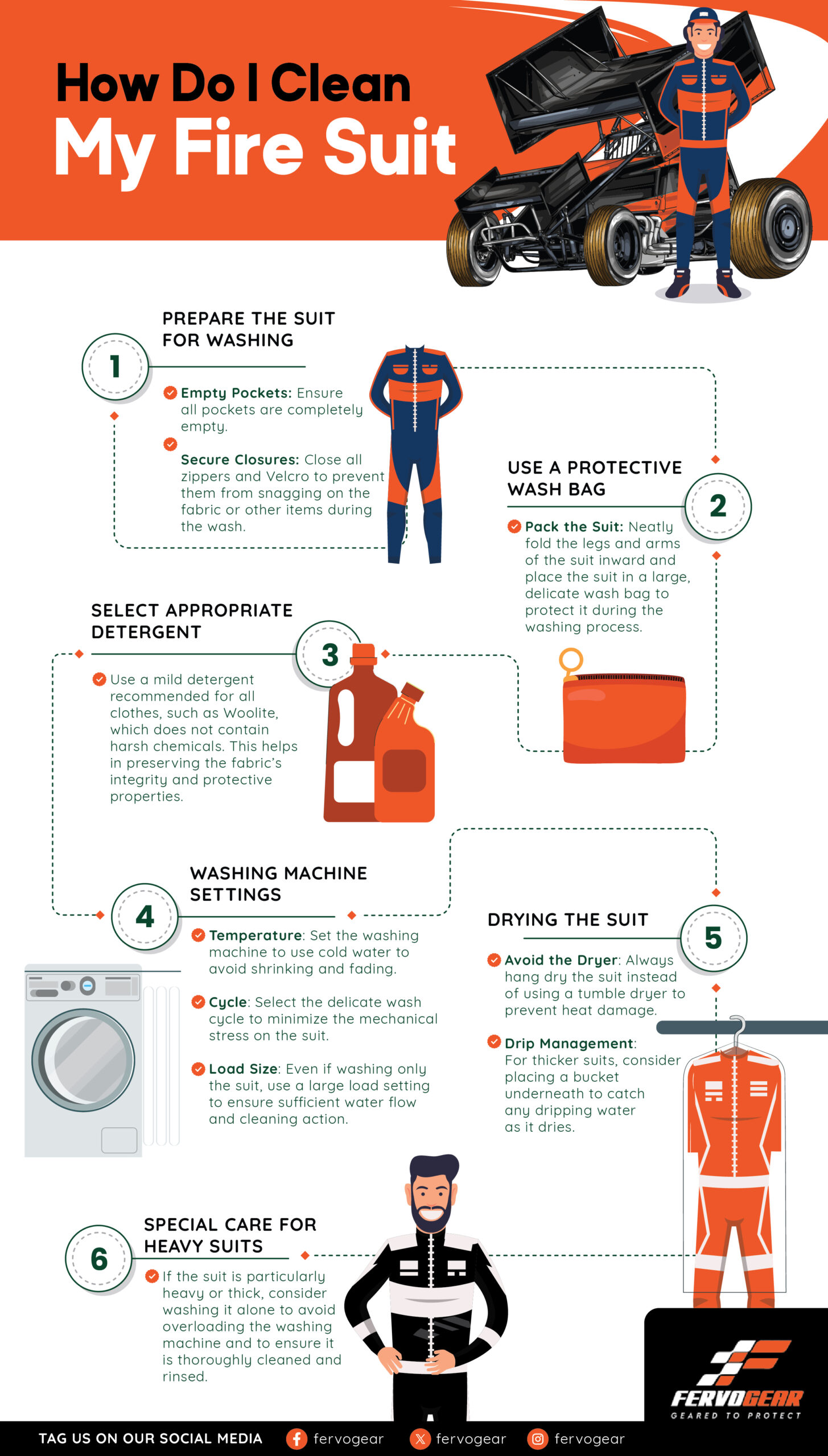 How Do I Clean My Custom Fire Racing Suit 