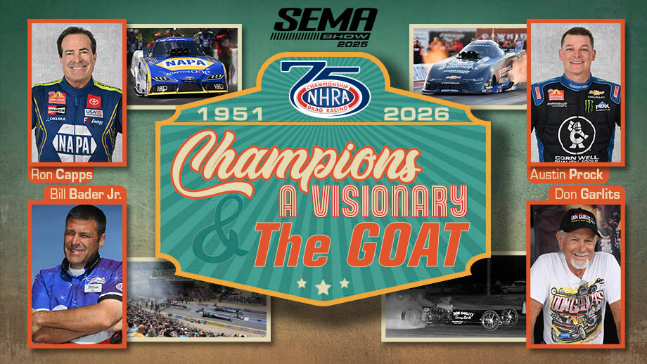 nhra breakfast at 2025 sema show champs a visionary and the NHRA Breakfast at 2026 SEMA Show Highlights Intense Funny Car Championship Clash