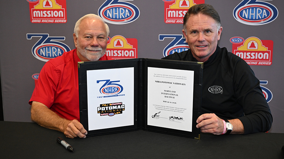 maryland intl raceway joins nhra family potomac nationals set Steve Johnson Excited to Launch NHRA Drag Racing at Maryland International Raceway