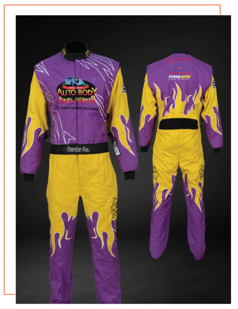 Custom Fire Racing Suit Pink and Yellow 789x1024 1 Gallery