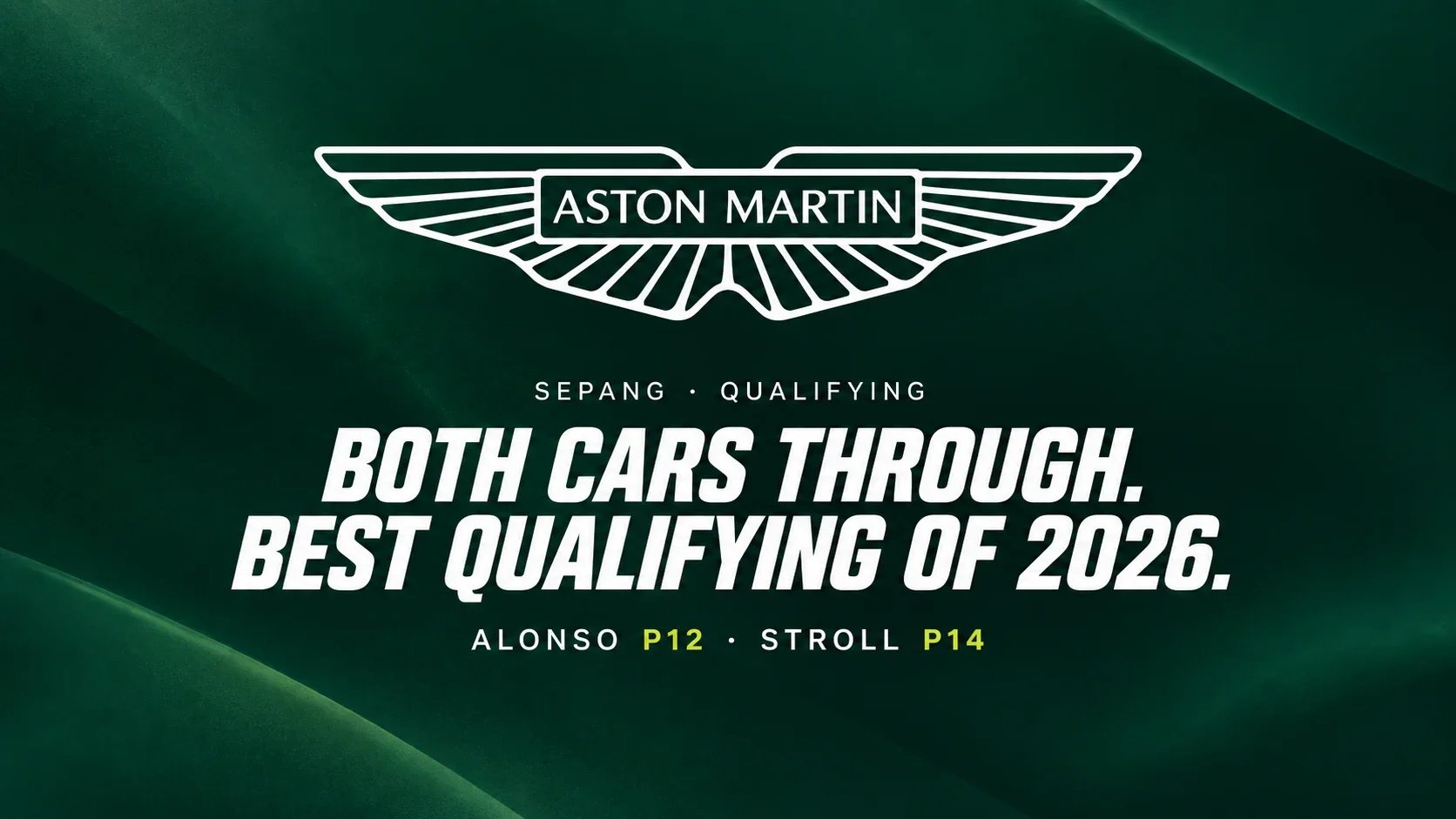 aston martins best qualifying of 2026 both cars reach q2 How Alonso and Aston Martin Seized Their Big Chance in Sepang