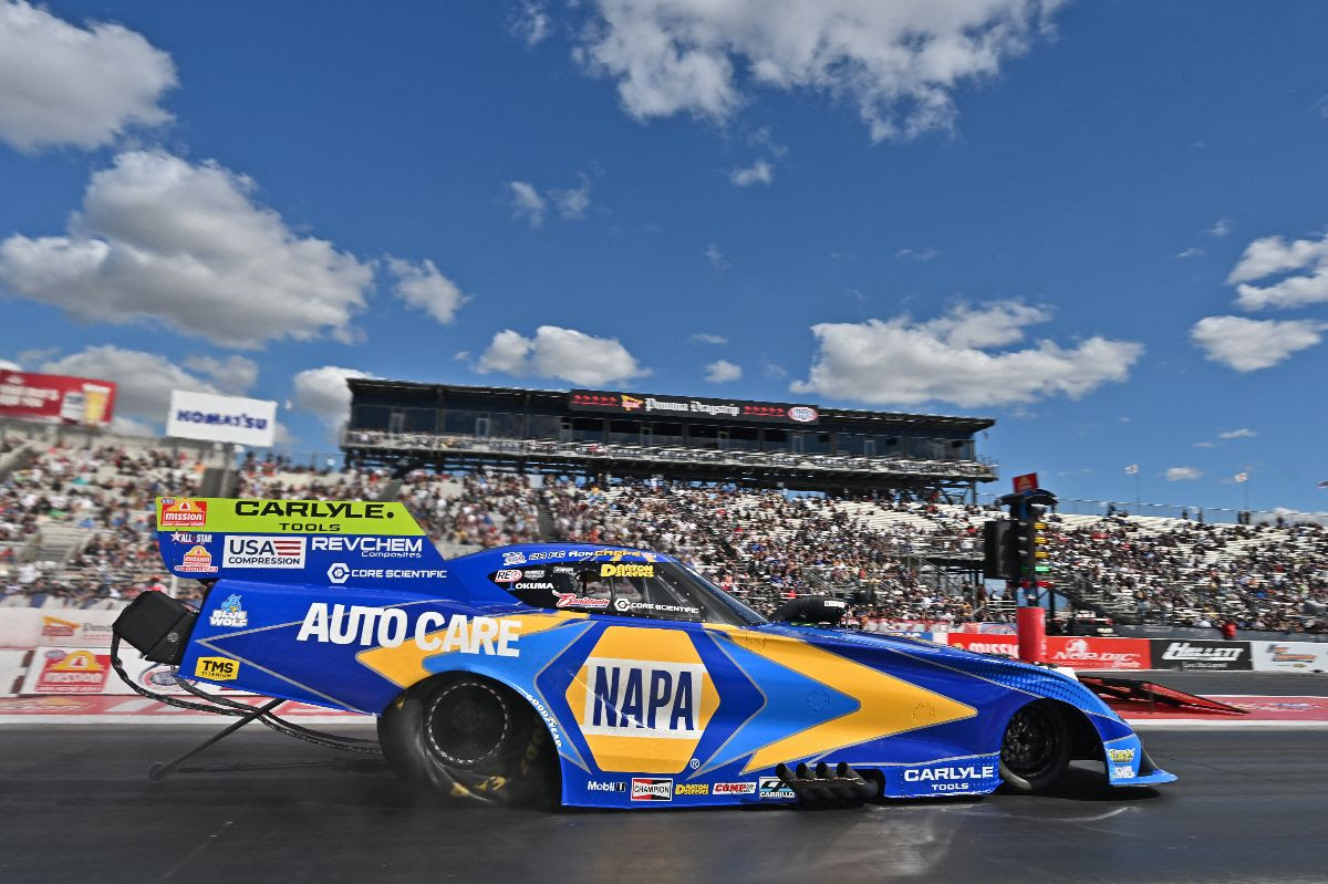 Ron Capps launches the NAPA Auto Care Funny Car during eliminations