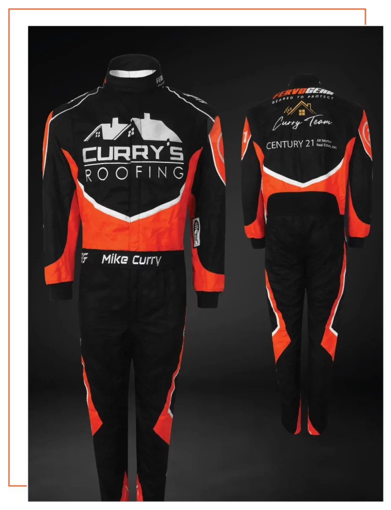 Custom Fire Racing Suit Orange and Black Picture Gallery