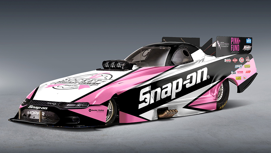cruz pedregons snap on dodge turns pink to support breast cancer Cruz Pedregon Powers ‘Socket to Breast Cancer’ Race at Texas Motorplex