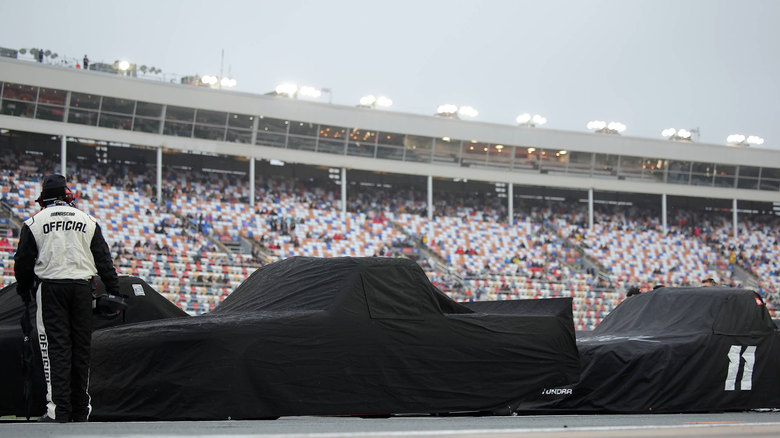 nascar craftsman truck series race postponed start time for Heavy Rain Delays NASCAR O'Reilly Race to Late Sunday in Charlotte