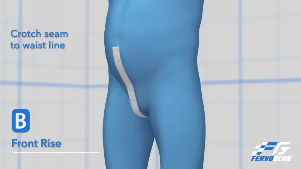 How To Measure For a Custom Racing Suit 3 Front Rise