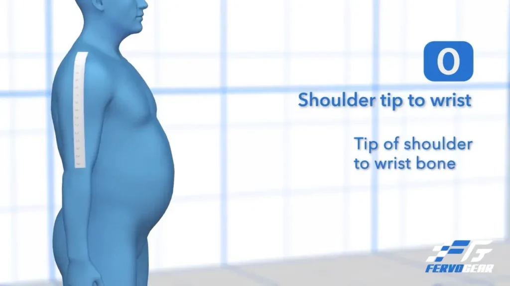 How To Measure For a Custom Racing Suit 5 Shoulder Tip to Wrist