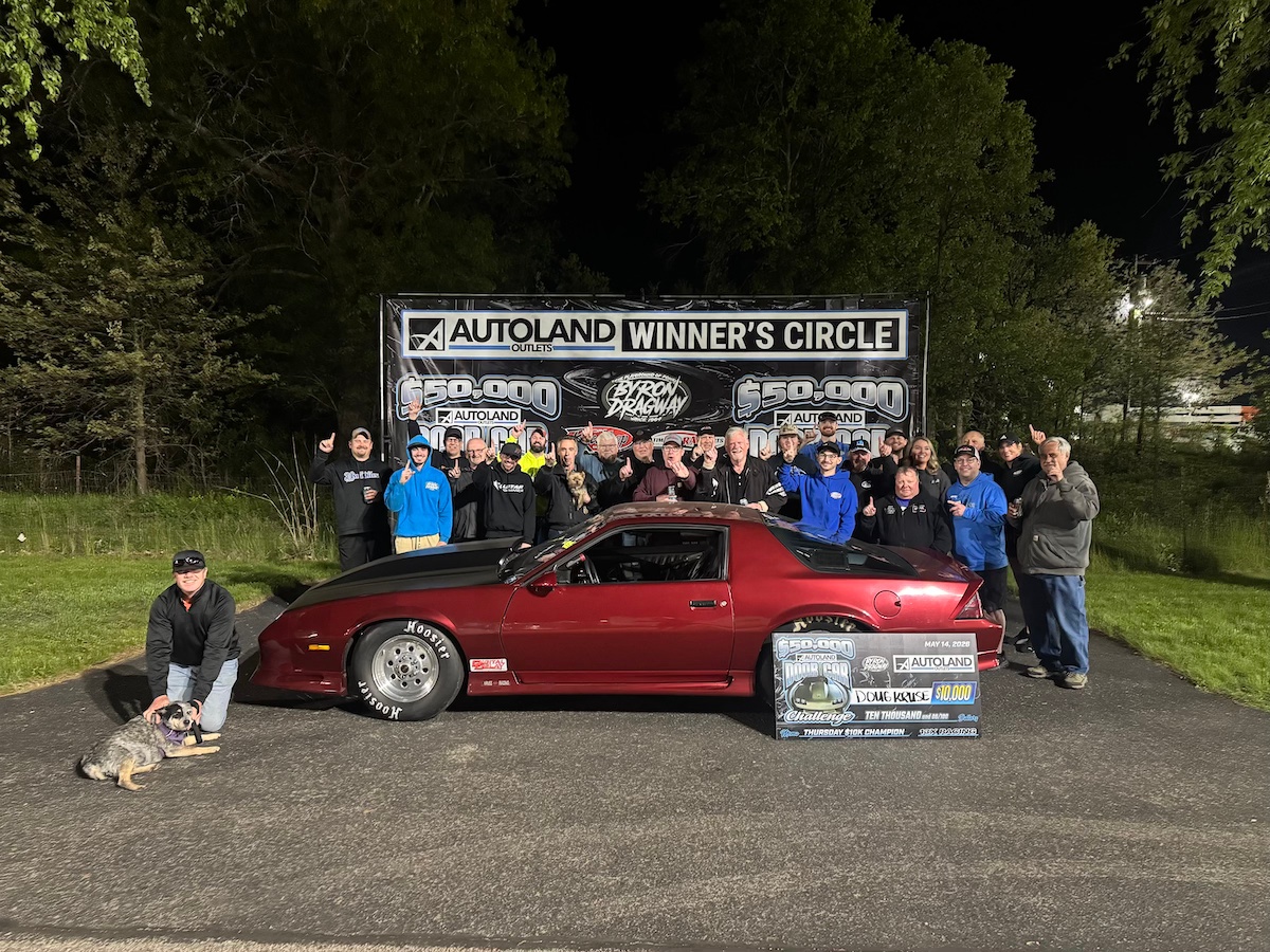 Kruse Wins $10,000 Warm-Up Race to Kick Off Autoland Door Car Challenge 2 Doug Kruse wins the $10,000 warm-up at Byron Dragway