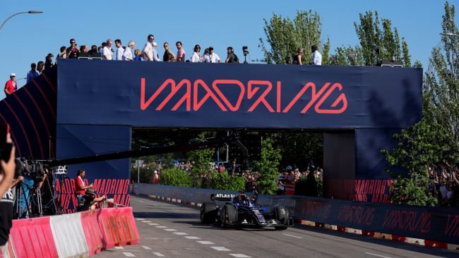 Carlos Sainz Thrills Fans with New Madrid F1 Track Debut 3 Onboard view of Carlos Sainz at the Madrid F1 urban layout