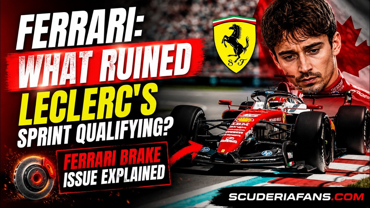 The Real Reason Behind Leclerc's F1 Braking Struggles 2 Charles Leclerc's Ferrari in the Monaco barriers after the restart