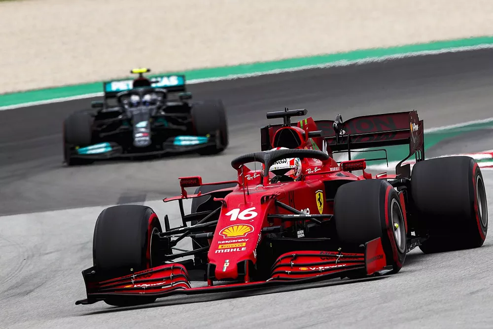 Charles Leclerc Faces Major Weakness After Hitting Rock Bottom 2 Ferrari on track during the Spanish Grand Prix weekend