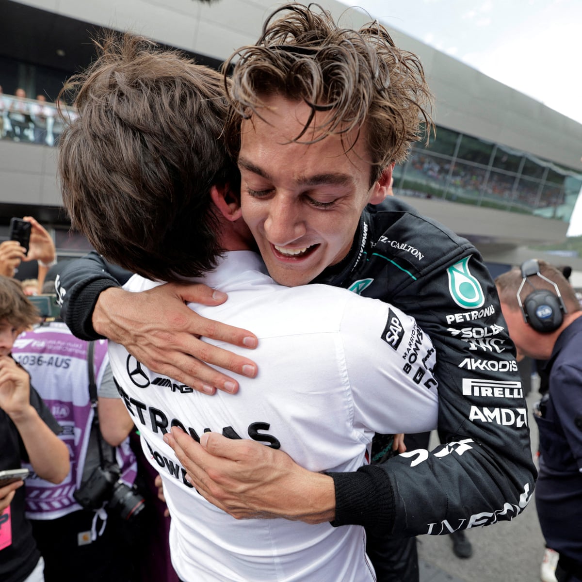 Toto Wolff Gives George Russell Vital Advice After Mercedes Setback 3 George Russell during post-race scenes after a dramatic Grand Prix