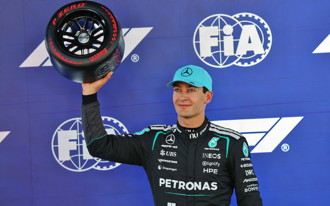 George Russell Embraces ‘Wrong Decisions’ As Powerful Emotions Resurface 2 George Russell after securing pole at Barcelona-Catalunya