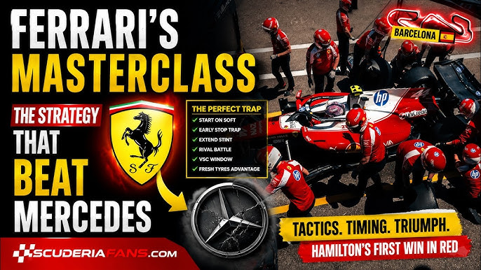 Lewis Hamilton Reveals Crucial Ferrari Edge to Beat Mercedes 3 Ferrari strategists and engineers during the Barcelona weekend