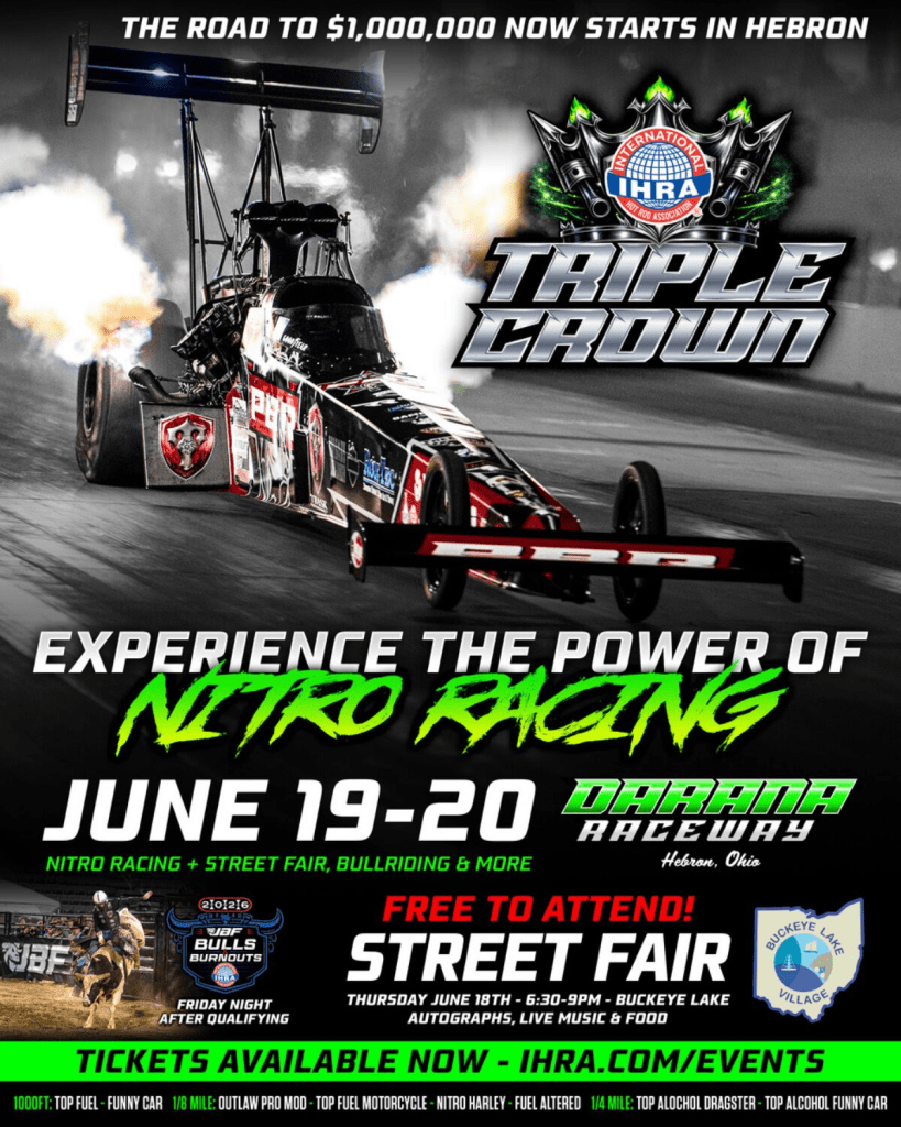 Reed, Creasy Jr., Harris, DeFlorian, and Dietsch Claim Top IHRA Triple Crown Spots 2 IHRA Triple Crown festivities at Buckeye Lake ahead of the Darana Raceway opener
