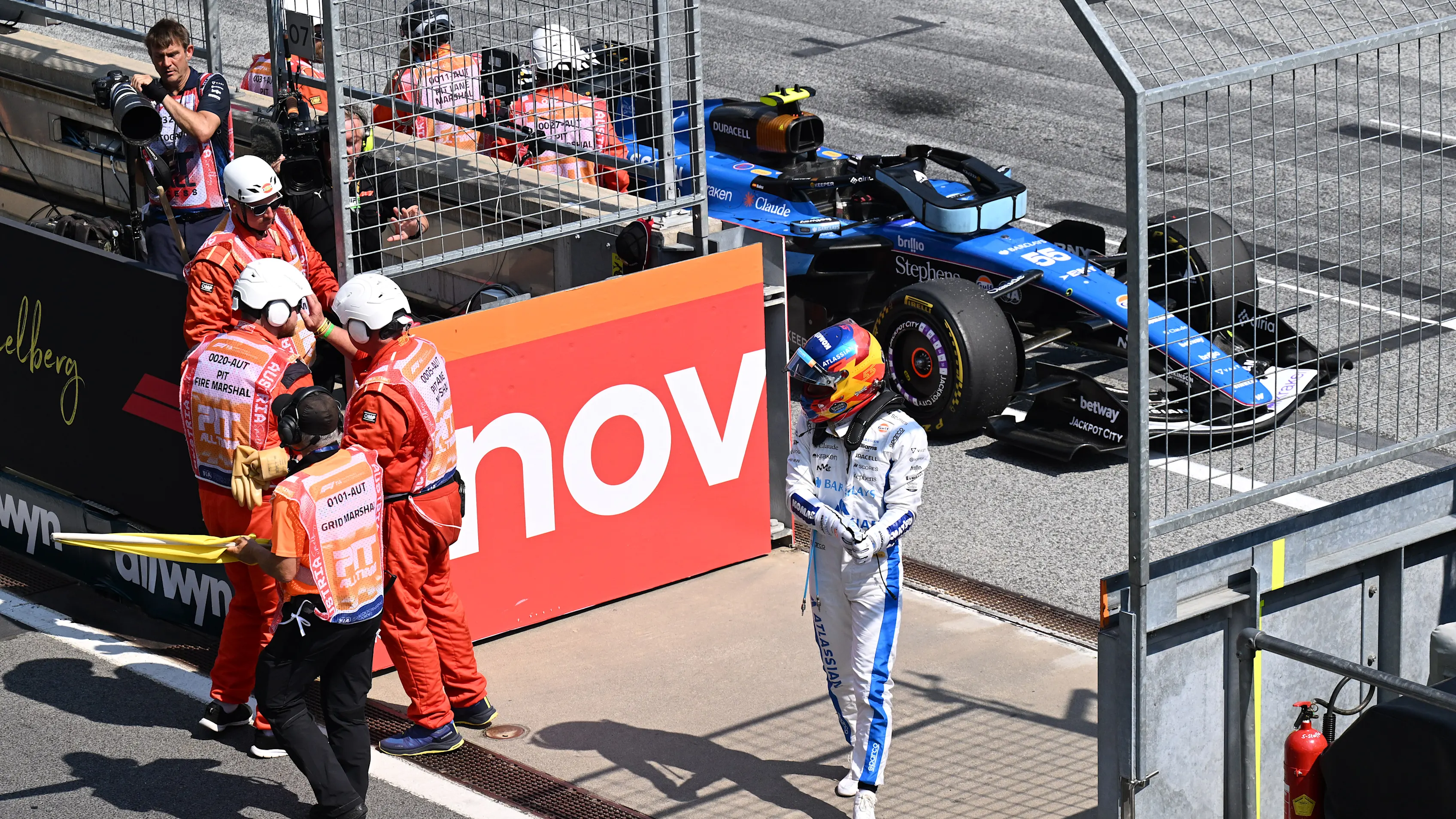 Sainz Slams Williams Austria Performance as Unacceptable 2 Carlos Sainz after retiring from the Austrian Grand Prix at the Red Bull Ring