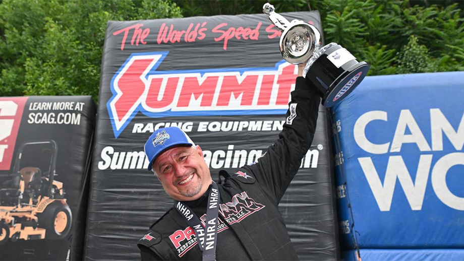 JBS Equipment NHRA Pro Mod Series Kicks Off Championship in Norwalk 3 Jason Collins celebrates a JBS Equipment NHRA Pro Mod Series victory