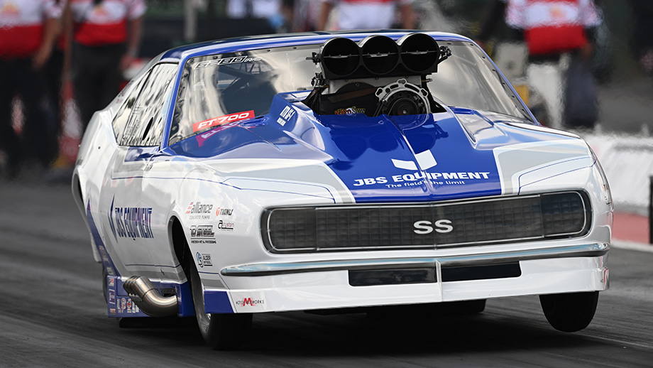 JBS Equipment NHRA Pro Mod Series Kicks Off Championship in Norwalk 2 JBS Equipment NHRA Pro Mod Series branding ahead of the playoffs