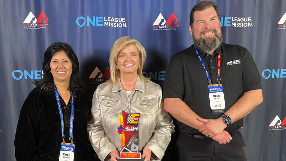 Melling Engine Parts Wins Engine Pro Supplier Partner of the Year 3 Melling team accepts Engine Pro Supplier Partner of the Year award