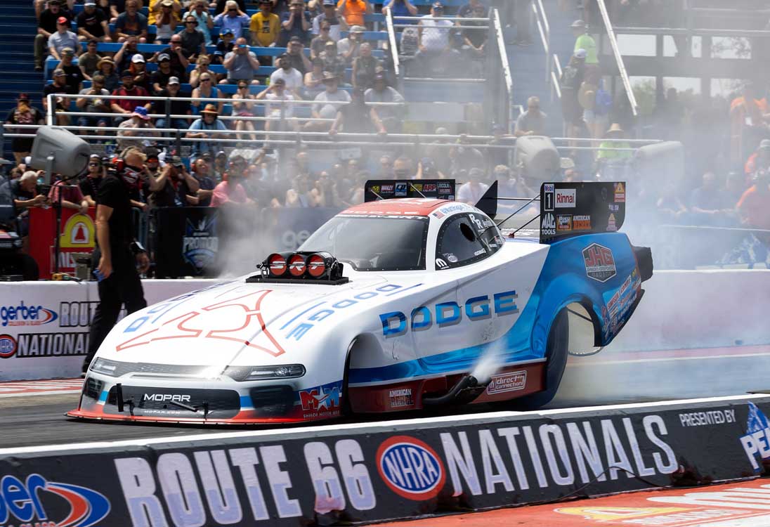 Pruett and Hagan Set to Extend Wins at Summit Racing NHRA Nationals 2 Leah Pruett and Matt Hagan in NHRA competition