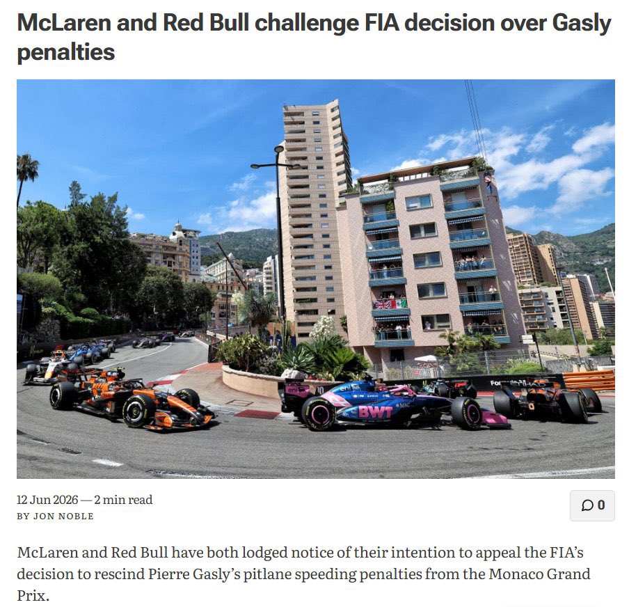 Red Bull Takes Bold Step Joining McLaren in Crucial FIA Appeal 3 Red Bull joins McLaren in appealing the FIA’s Monaco classification decision