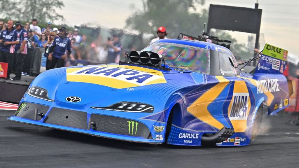 Ron Capps Dominates Provisional Qualifying at Norwalk Nationals 3 Ron Capps launches hard during Norwalk qualifying runs