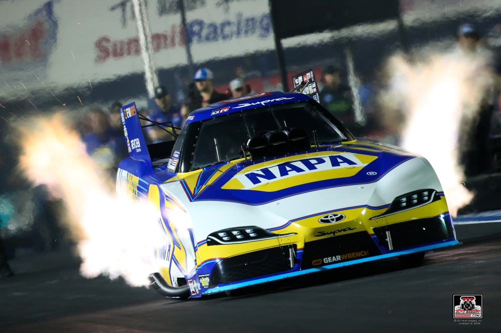 Ron Capps Dominates Provisional Qualifying at Norwalk Nationals 2 Ron Capps powers his Funny Car to a provisional No. 1 at Norwalk qualifying
