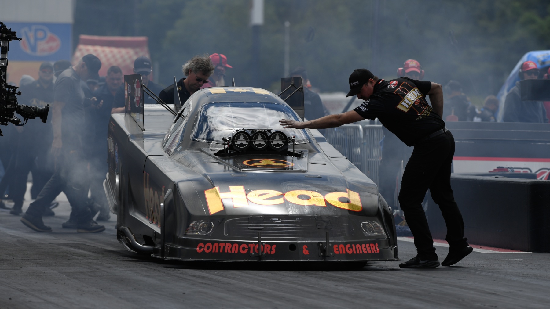 High Stakes for Funny Car’s Spencer Hyde at NHRA Nationals Showdown 3 Spencer Hyde celebrates advancing to his first Funny Car final in Epping
