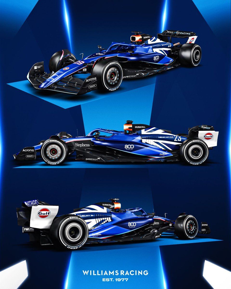 Williams Reveals Striking One-Off Livery for British Grand Prix 3 Williams FW47 featuring special British GP livery