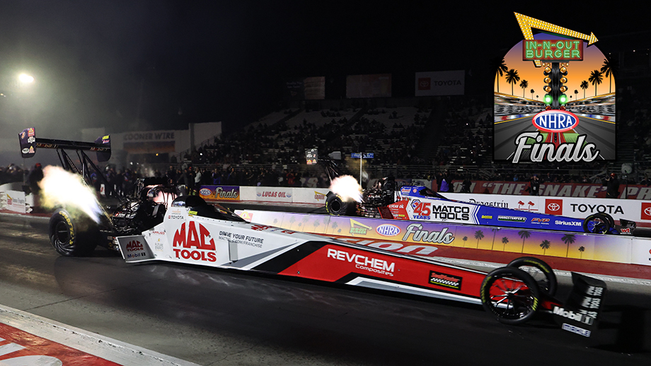 Get Tickets Now for the 61st Annual In-N-Out Burger NHRA Finals Celebrating 75 Years 3 NHRA Finals promotional graphic and countdown