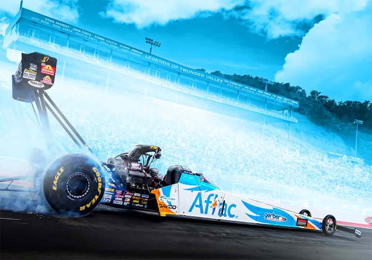 Aflac Strengthens Team Kalitta Bond for NHRA Sonoma Nationals 2 Aflac-liveried Kalitta Motorsports Top Fuel dragster at Sonoma Raceway