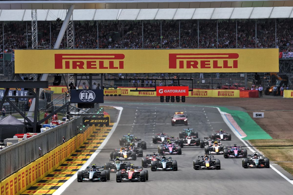 Updated 2026 F1 British Grand Prix Sprint Race Results After Penalties 2 Kimi Antonelli leads Lewis Hamilton during the Silverstone Sprint