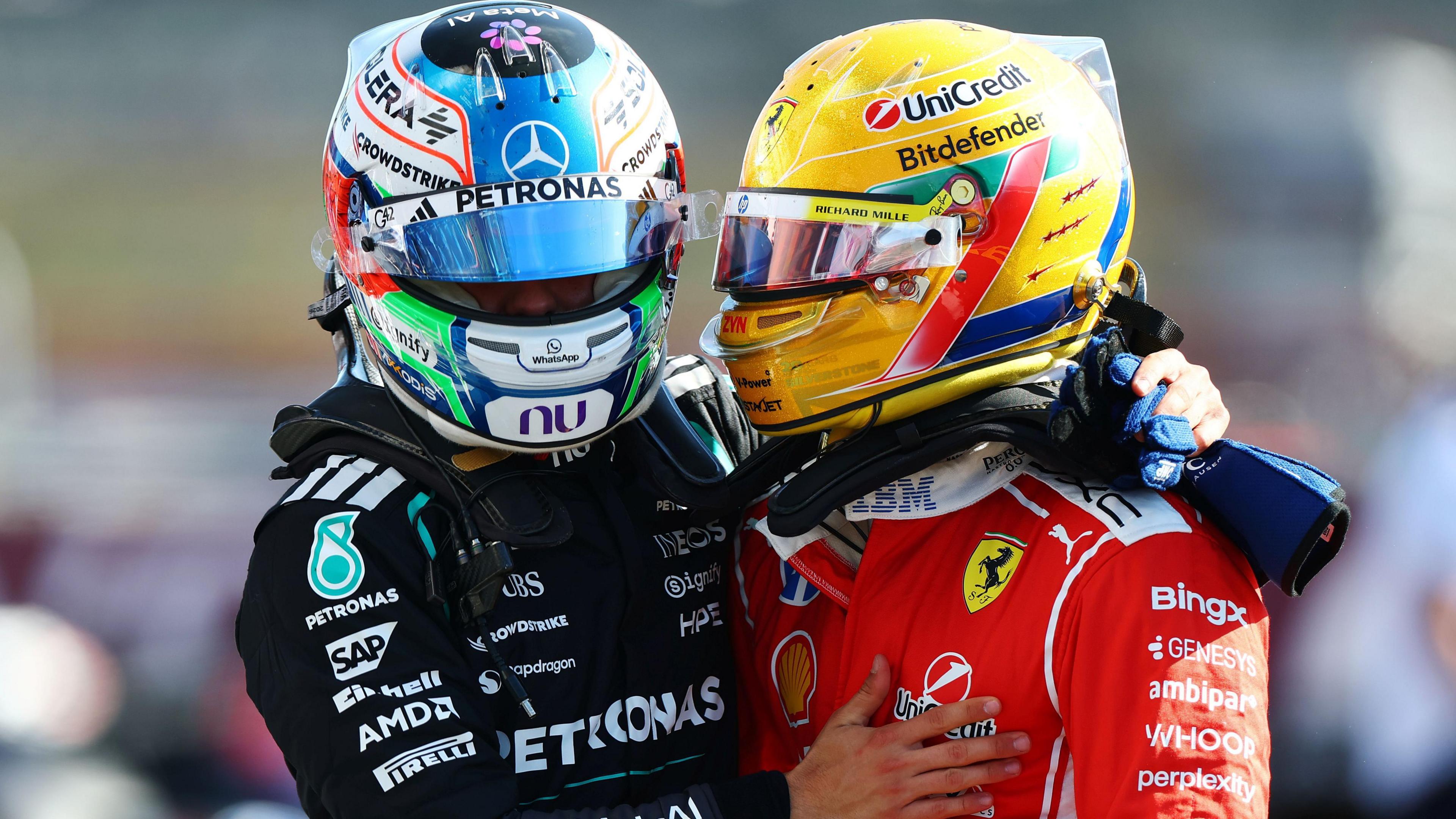 Kimi Antonelli Claims Stunning British GP Pole as George Russell Edges Past Danger 2 Lewis Hamilton and Kimi Antonelli during Silverstone qualifying