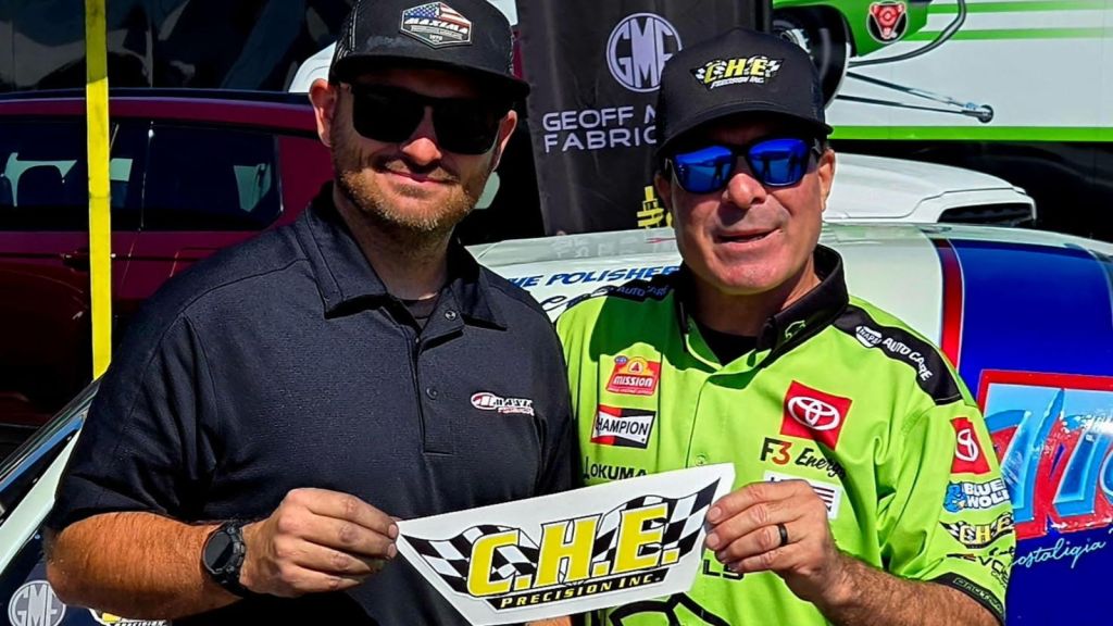 CHE Precision Inc. Takes Lead as New Associate Sponsor of Legacy Nitro Funny Car Series 2 Legacy Nitro Funny Cars showcased during an NHRA heritage event