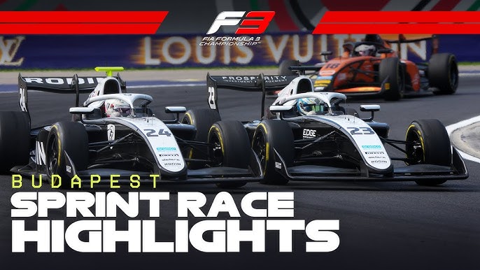 Nael Triumphs in Budapest F3 Sprint Race as Title Battle Intensifies 2 F3 Sprint Race action at the Hungaroring, featuring leaders into Turn 1